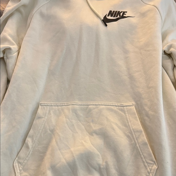 Nike Men's Cream Hoodie Sweater - Picture 5 of 6